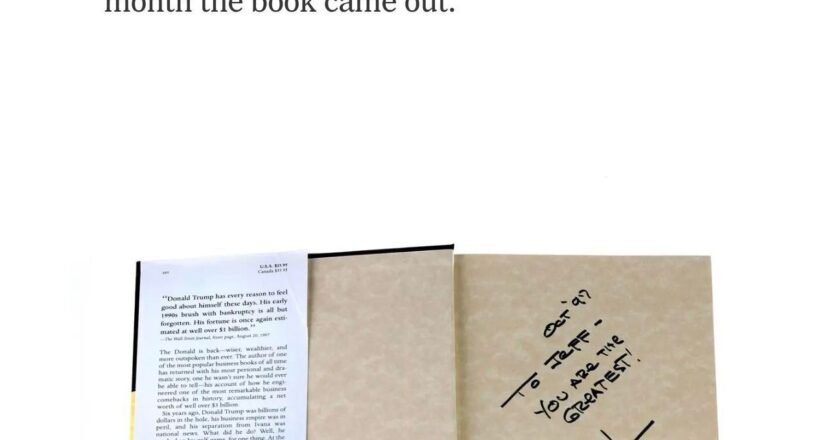 Trump chama Epstein de ‘o maioral’ em dedicatória de livro; veja FOTO obtida por jornal | Mundo